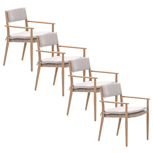 Garden Impressions tuinstoel Lily light teak look - 4 stuks - vtwonen shop