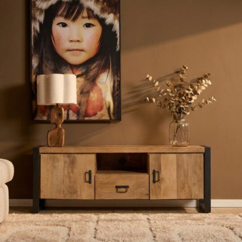 Starfurn Tv-meubel Britt - Naturel Hout - 150x45x55cm