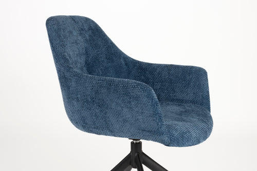 Housecraft Living Wiz Eetkamerstoelen Draaibaar Blauw - Set van 2 - vtwonen shop