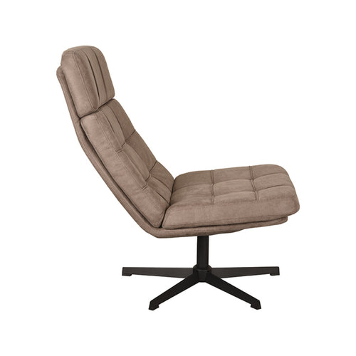 LABEL51 Fauteuil Alvar - Taupe Stof - Draaibaar