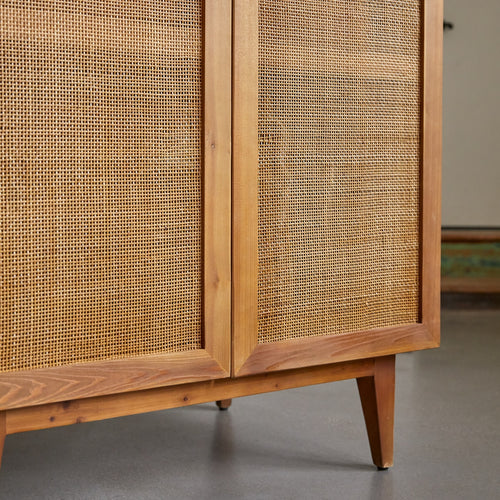 Tikamoon Kinderkast van grenenhout en rotan vlechtwerk - Naturel - vtwonen shop