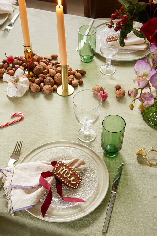 Hübsch dinerbord Amare - steenpoeder - ø28xh2cm - vtwonen shop