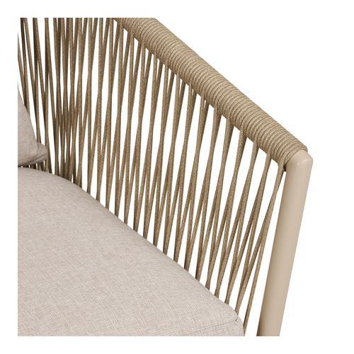 Artichok Mexx aluminium tuinstoel beige - met armleuning en kussen