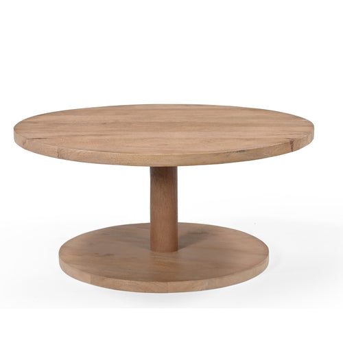 Giga Meubel Salontafel Nao - Rond - Mangohout - Set van 3