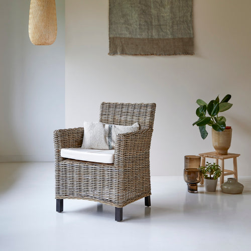 Tikamoon Kubu - Fauteuil van plantaardige vezels - Beige