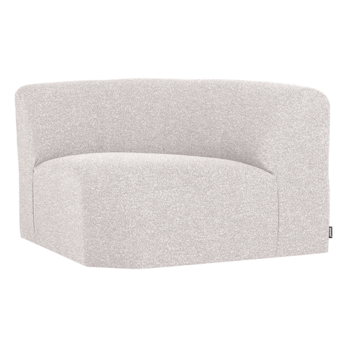 WOOOD hoekelement rond Mojo Base - Bouclé - Ecru Melange - 74x110x110