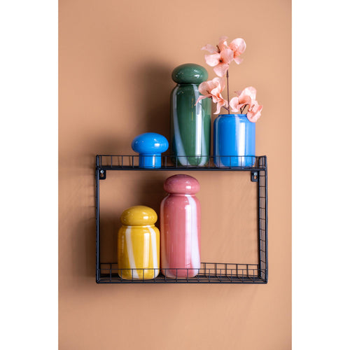 Present Time wanddecoratie Reja - zwart - 15x40x30cm