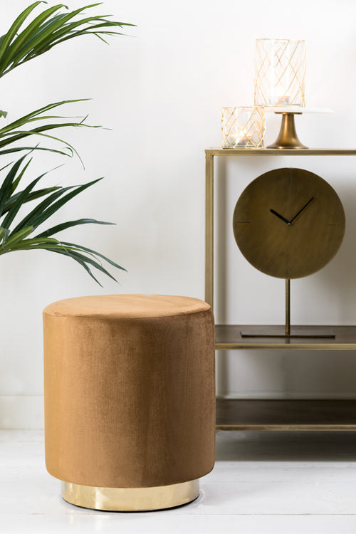 Light & Living poef NADIEN - Ø40x44cm - bruin