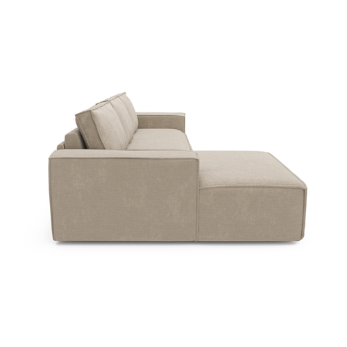 Sia Home - Hoek slaapbanken links JOAN - Fluweel - Beige - 302cm - vtwonen shop