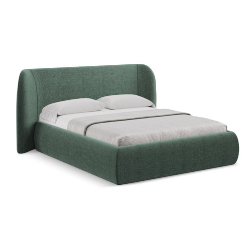 LaMiaSofa Bed met opbergruimte Trieste - chenille stof - groente - 190x215x110