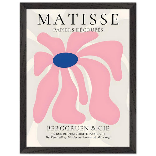 Artfulprints Poster met Lijst Matisse - Pink floral dream   - 30x40 cm - Roze