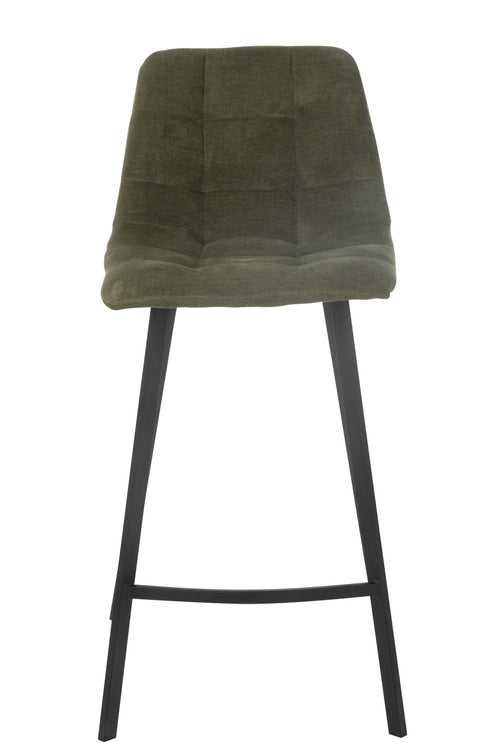 J-Line barstoel Kent - metaal/polyester - groen