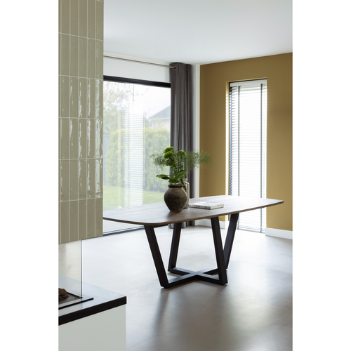 WOOOD tafelpoot Tablo - Metaal - Zwart - 73x147x71