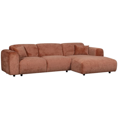 WOOOD chaise longue bank rechts Cloud - Chenille - Terra - 80x280x165 - vtwonen shop