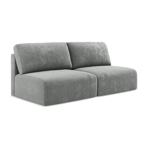LaMiaSofa 3-zits slaapbank Ostia - chenille stof - grijs - 216x102x79