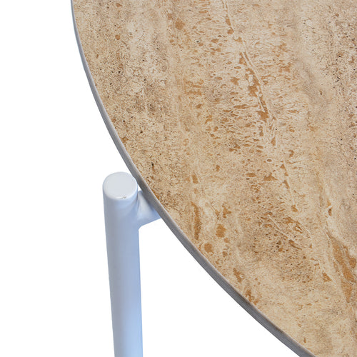 Giga Meubel Salontafel Abano - Wit Metaal - Sintered Stone - Set van 2 - vtwonen shop