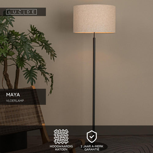 Lucide vloerlamp MAYA - 1xE27 - Beige