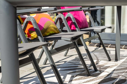 Garden Impressions Osaka verstelbare stoelen 4 stuks + Terni tafel