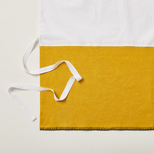 Madura Hoes voor boxspring Nino oker en zwarte slinger 180x200 cm