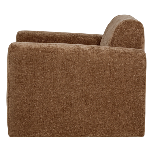 WOOOD fauteuil slub Umina - Chenille - Lichtbruin