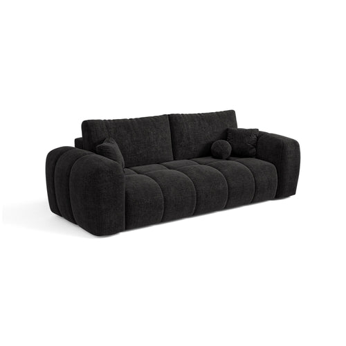 Premium Interiors - Slaapbank met opbergruimte SKY - kruisweefsel donker antraciet 260cm