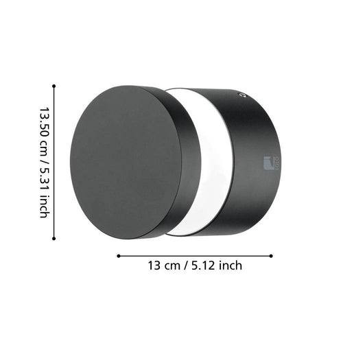 EGLO plafondlamp buiten Melzo - led - 13.5 cm - zwart - vtwonen shop