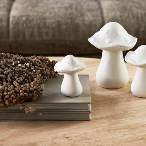 Rivièra Maison Autumn Mushroom Decoration S - Porselein - Wit - vtwonen shop