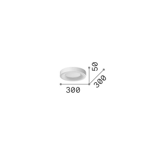 Ideal Lux PLANET 30 cm geïntegreerde LED-plafondlamp, messing, 1350lm, 3000K