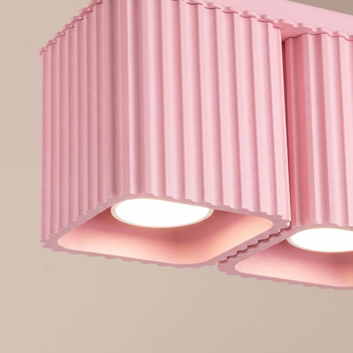 Sollux Lighting Plafondlamp RIFF 2 roze GU10 - 20,5x10x12cm