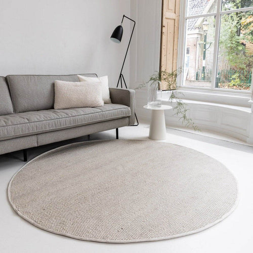 Interieur05 Rond Wollen Vloerkleed Ivoor wit Vik - 200 x 200 cm - vtwonen shop