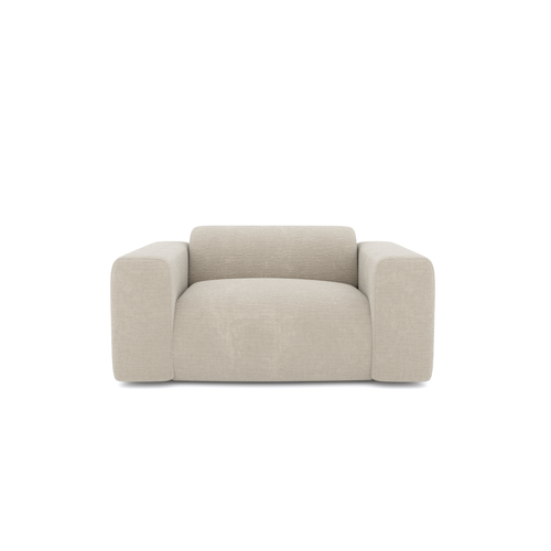 Sia Home - Fauteuils MYRA - Fluweel met structuur - Beige - 130cm - vtwonen shop