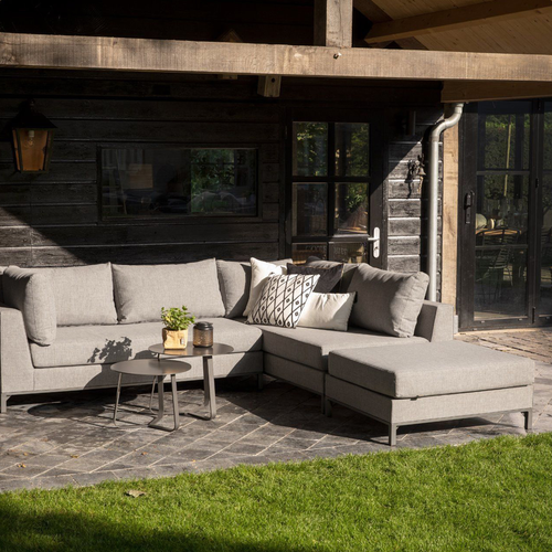 WOOOD loungeset tuin Sicilië - Aluminium - Taupe - 60x262x246