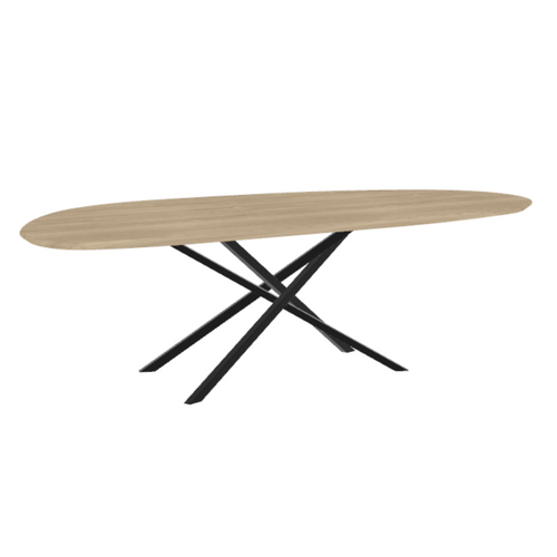 Firma Hout & Staal eettafel Leaf Mikado -  matte lak - 220*100cm