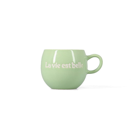Salt & Pepper - Beker 42cl "La vie est belle" groen Muggies