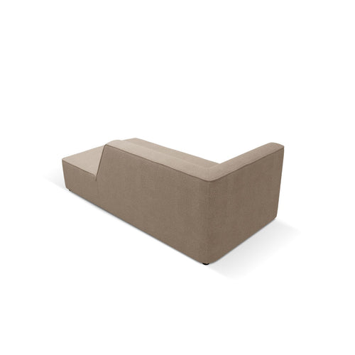 Cosmopolitan Design - Ligstoel rechts Siena structurele stof donkerbeige - 181x93x69cm