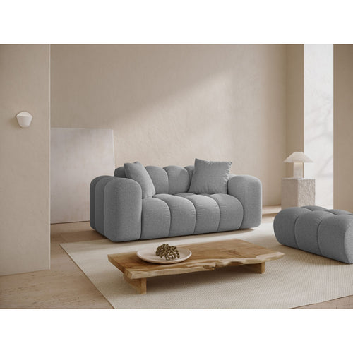 Cosmopolitan Design - Bank Treno 2-zits, chenille lichtgrijs - 94x180x70cm