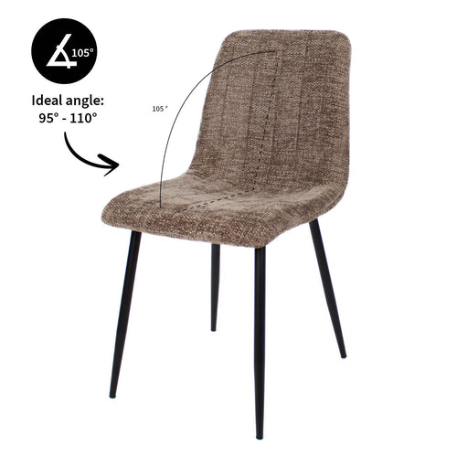 Kick eetkamerstoel Sem - Taupe - vtwonen shop