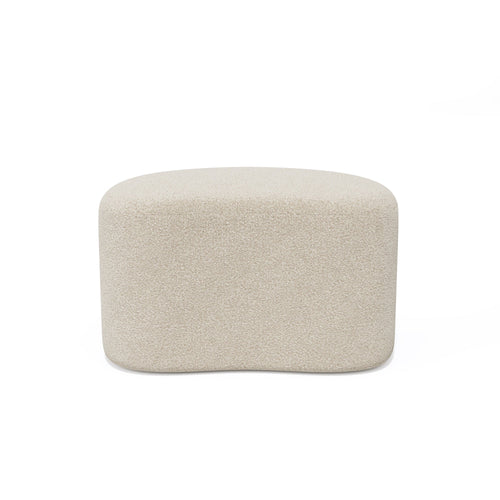 Sia Home - Poef DUNE - Bouclette stof - Crème - 60cm