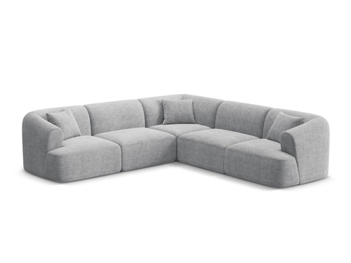 Cosmopolitan Design Symmetrische modulaire hoekbank Campi 6-zits, ribfluwelen geld - 255x255x70cm