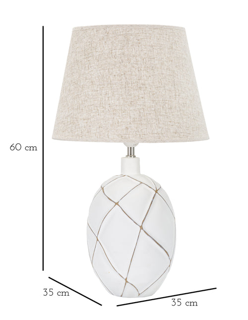 Mauro Ferretti tafellamp - Ø 35x60 cm - wit/beige