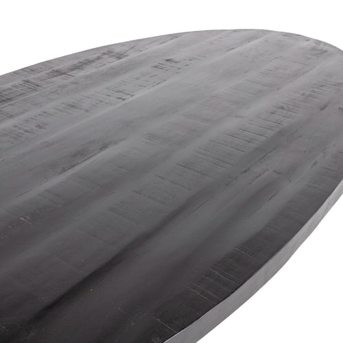 Giga Meubel Eettafel Mansour - Zwart Mangohout - 200x100x76cm