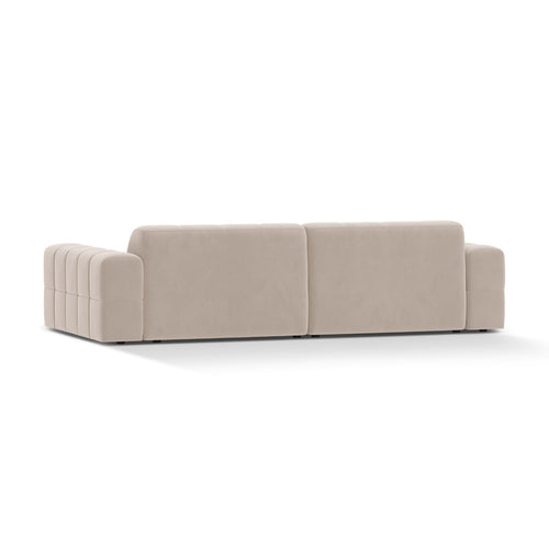 Cosmopolitan Design - Bank Chicago 4-zits, flueel lichtbeige - 102x252x78cm