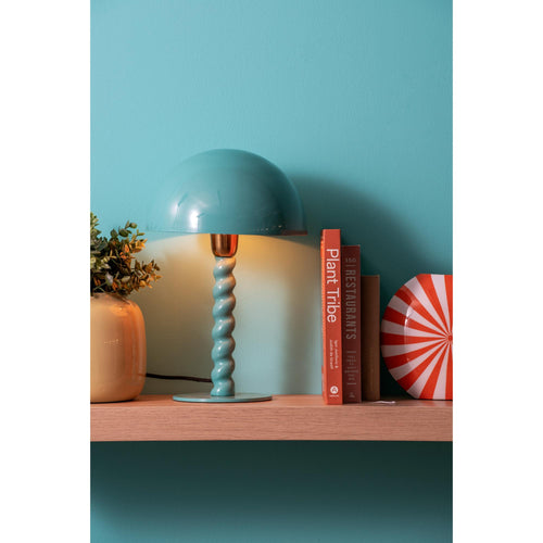 Leitmotiv tafellamp Prisa - blauw - 25x25x39cm - Paddenstoellamp