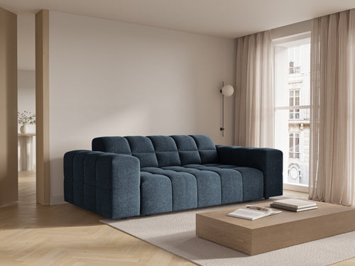 Cosmopolitan Design Bank Chicago 2-zits, chenille koningsblauw - 102x178x78cm