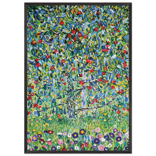 Artfulprints Poster met Lijst Gustav Klimt - Apple tree   - 70x100 cm - Groen