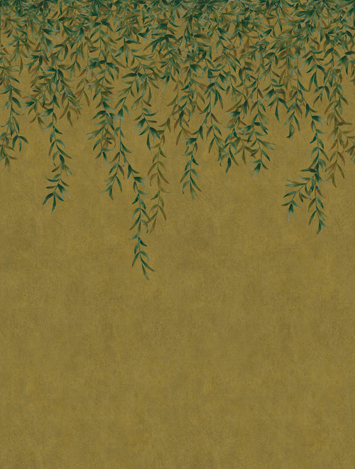 Sanders & Sanders fotobehang bladeren okergeel - 212 x 280 cm - 640273 - vtwonen shop