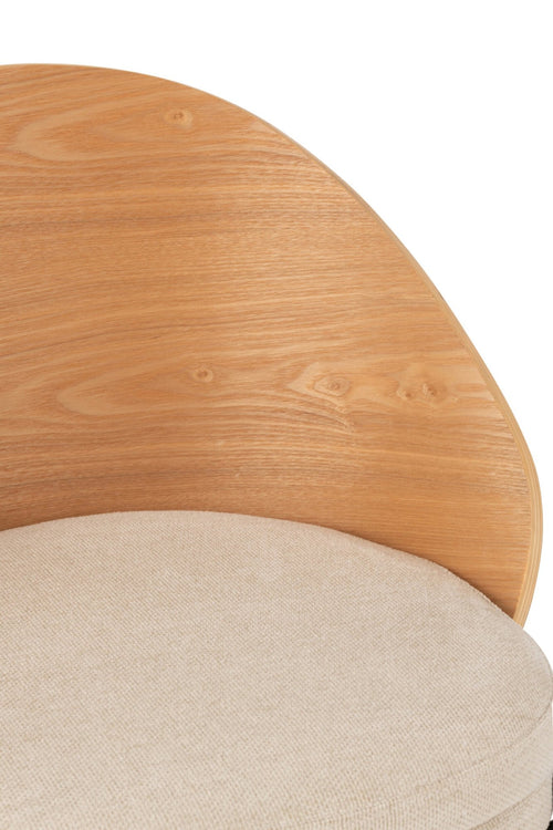 J-Line stoel Lone - multiplex/metaal - naturel/beige