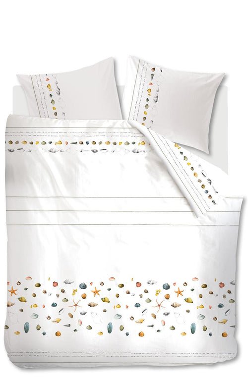 Marjolein Bastin dekbedovertrek Shellfish - 200x200/220 cm - wit