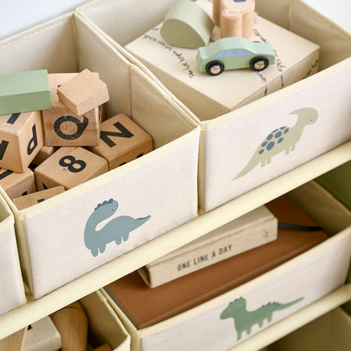 Petite Amélie Speelgoedkast met opbergbakken Dino - Met zes opbergbakken - Toegankelijke hoogte - vtwonen shop