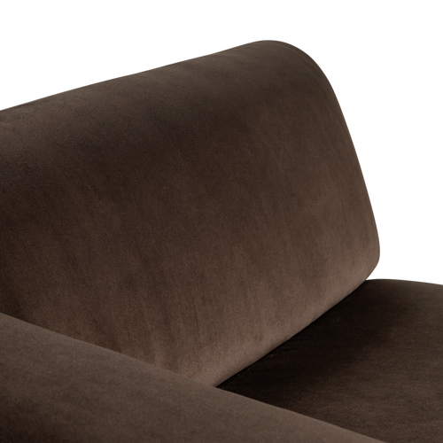 WOOOD chaise longue bank links Mojo Base - Velvet - Bruin - 74x112x162